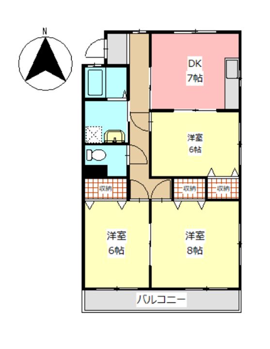 サニーコート松橋の間取り