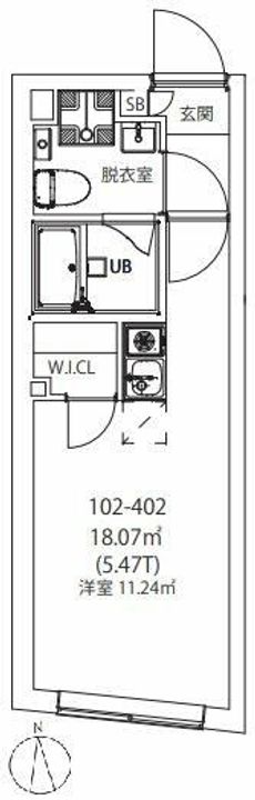 東京都北区王子3(マンション)の賃貸物件の間取り