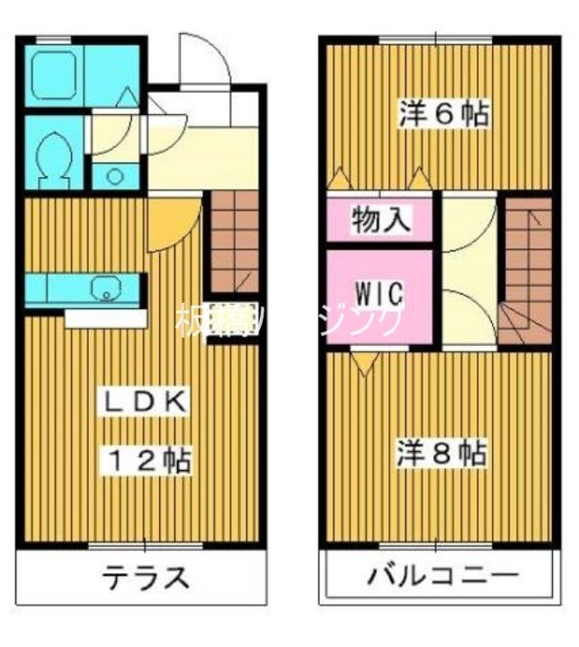 東京都板橋区若木3(一戸建)の賃貸物件の間取り