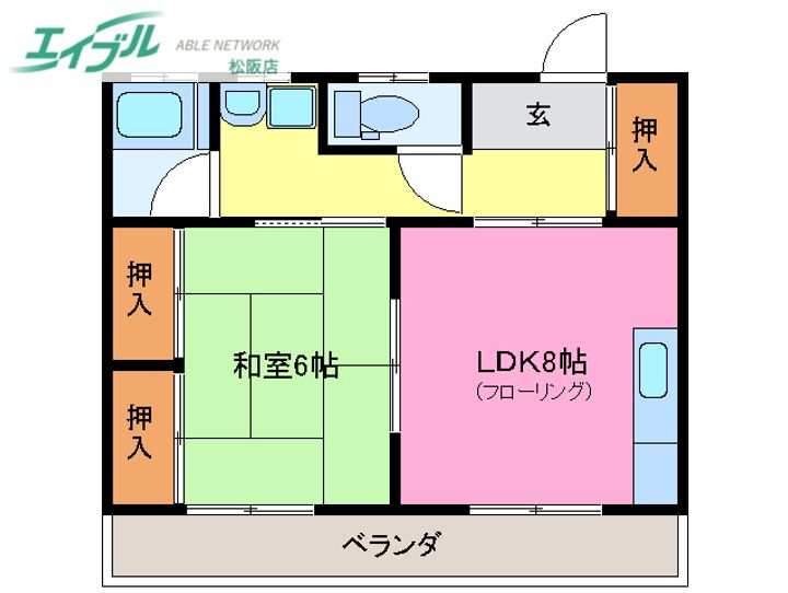 横井マンションの間取り