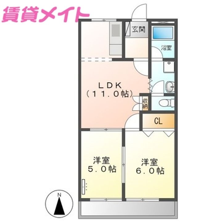 フォレストえつ葉の間取り