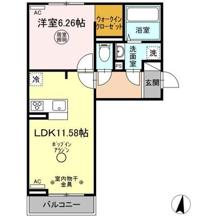 パーチェ D棟の間取り