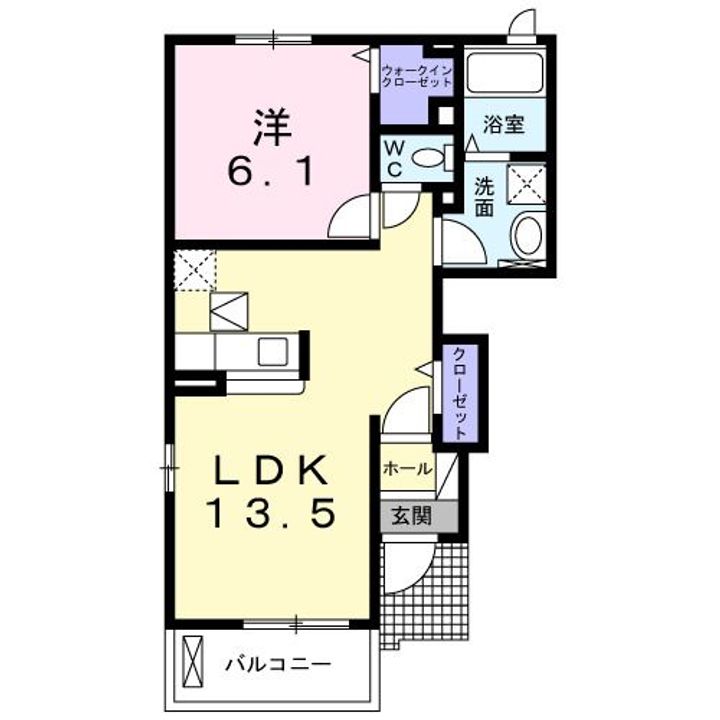 茨城県結城市大字結城(アパート)の賃貸物件の間取り