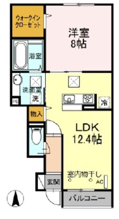 神奈川県相模原市緑区相原2(アパート)の賃貸物件の間取り