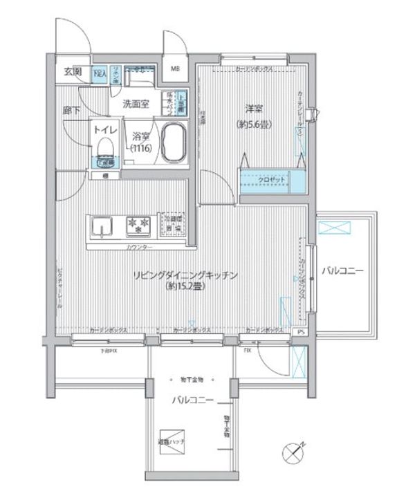 東京都豊島区巣鴨3(マンション)の賃貸物件の間取り