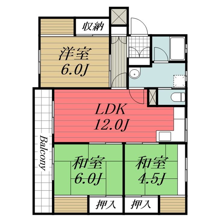 千葉県市原市姉崎(マンション)の賃貸物件の間取り