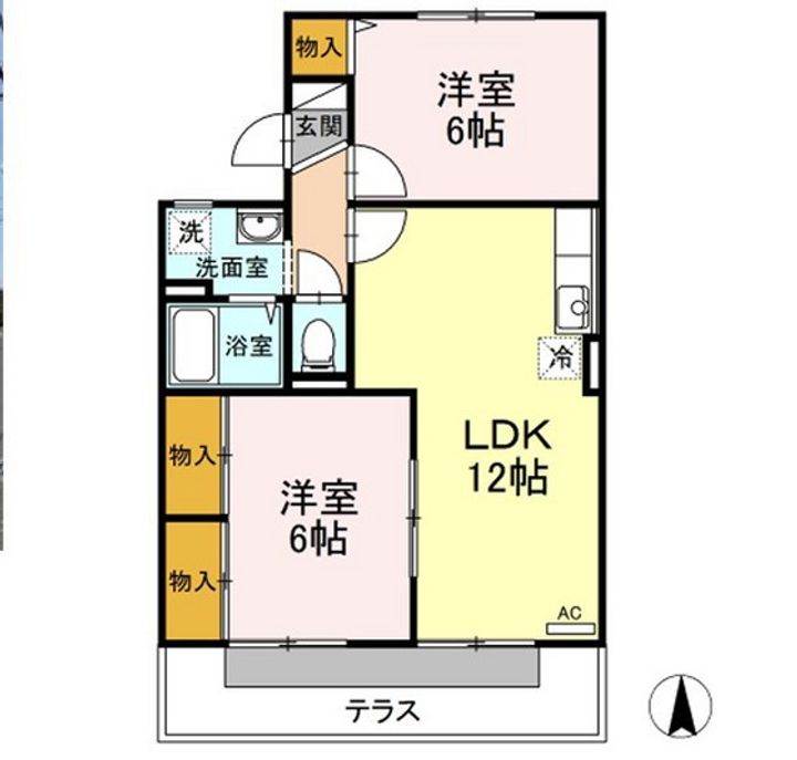 ヴィルヌーブ A棟の間取り