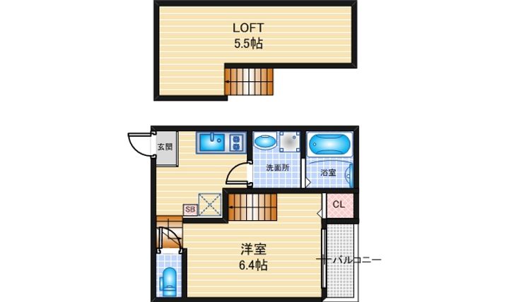 ハーモニーテラス津金IIIの間取り