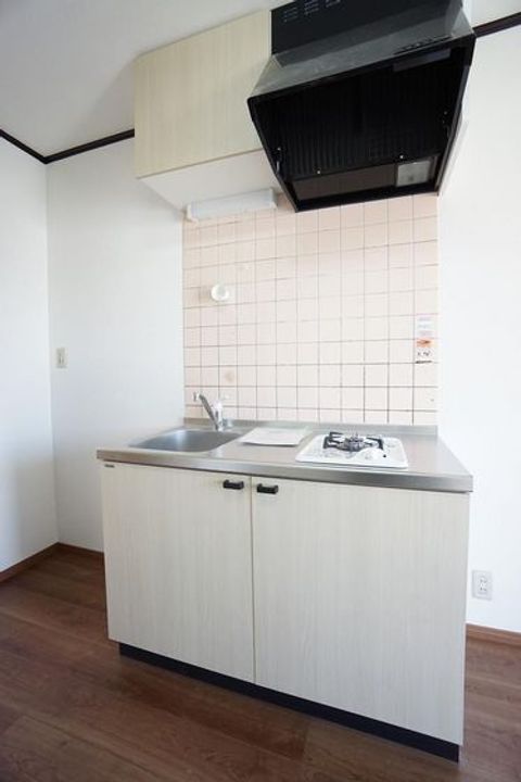 岡山県倉敷市中庄の賃貸アパートのキッチン