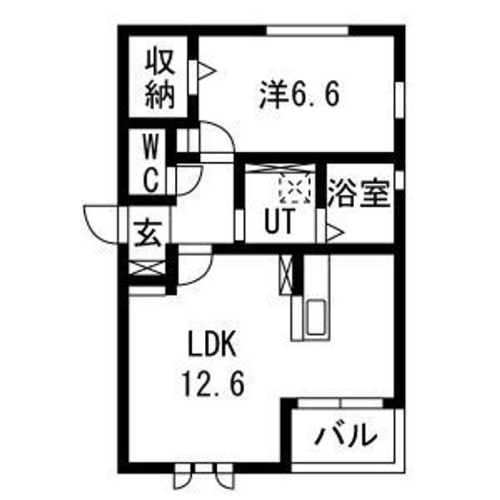 群馬県太田市新井町(アパート)の賃貸物件の間取り