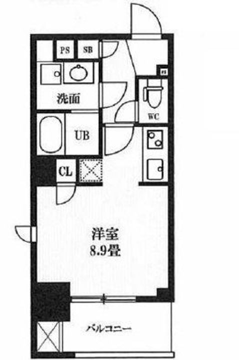 東京都千代田区神田西福田町(マンション)の賃貸物件の間取り