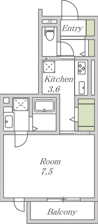 大阪府大阪市福島区吉野2(マンション)の賃貸物件の間取り