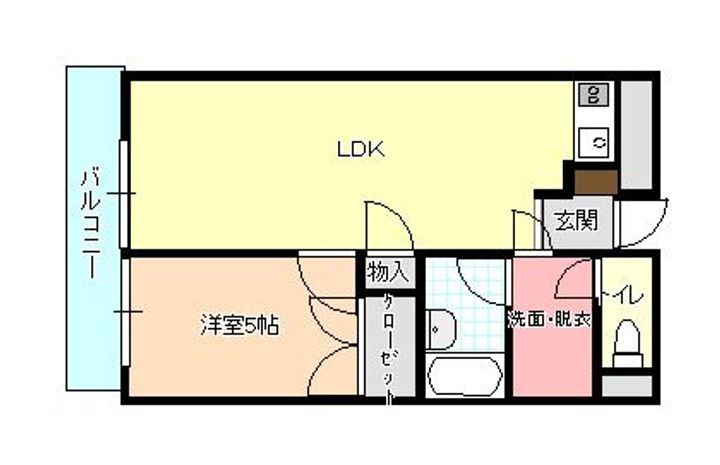 福岡県久留米市篠山町(マンション)の賃貸物件の間取り