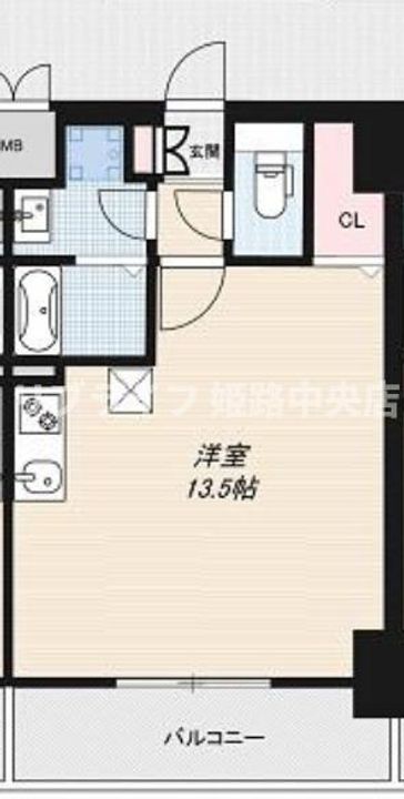 兵庫県姫路市忍町(マンション)の賃貸物件の間取り