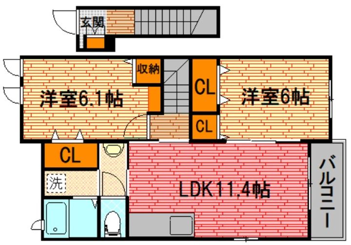 広島県山県郡北広島町今田(アパート)の賃貸物件の間取り