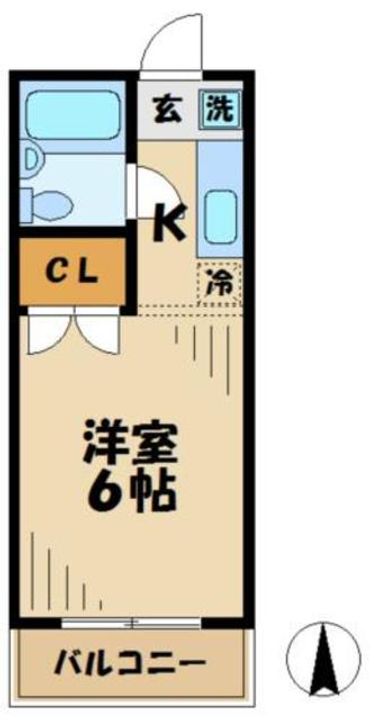 東京都八王子市大塚(マンション)の賃貸物件の間取り