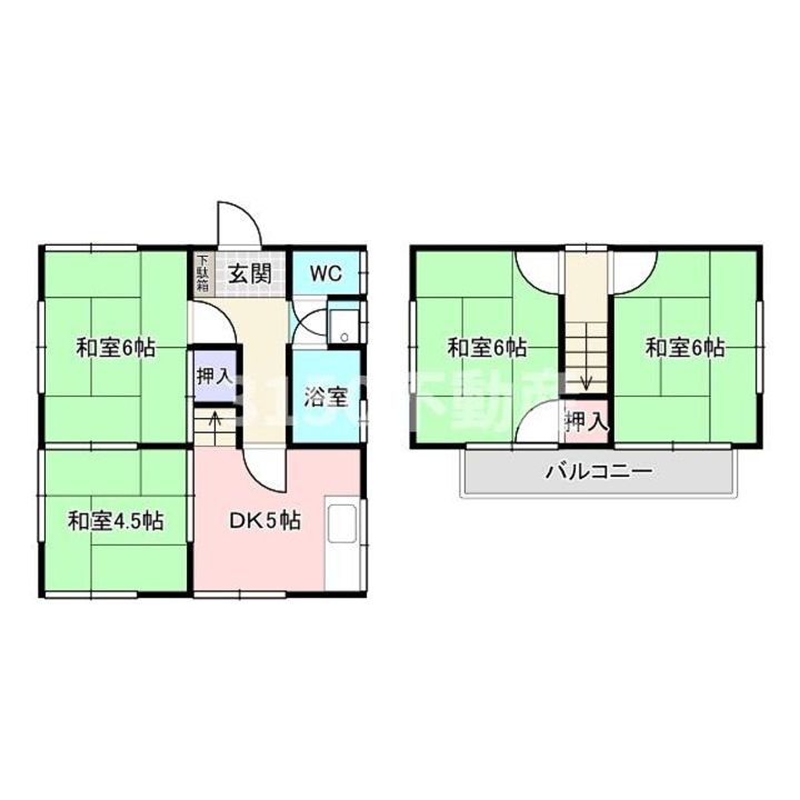 岐阜県岐阜市鏡島(一戸建)の賃貸物件の間取り