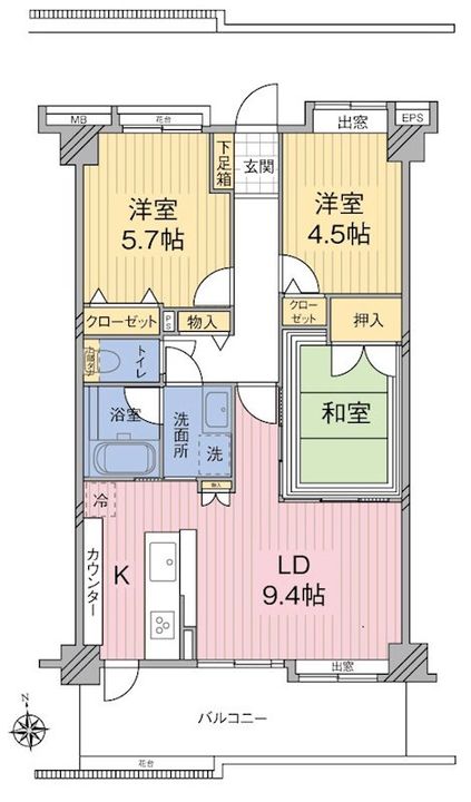ガーデンシティ若葉台の間取り