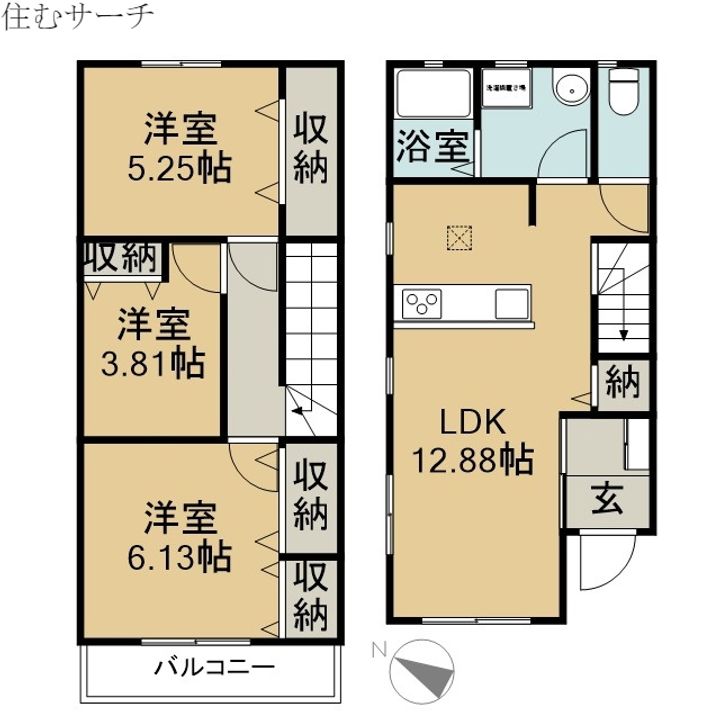 三重県鈴鹿市長太旭町4(一戸建)の賃貸物件の間取り