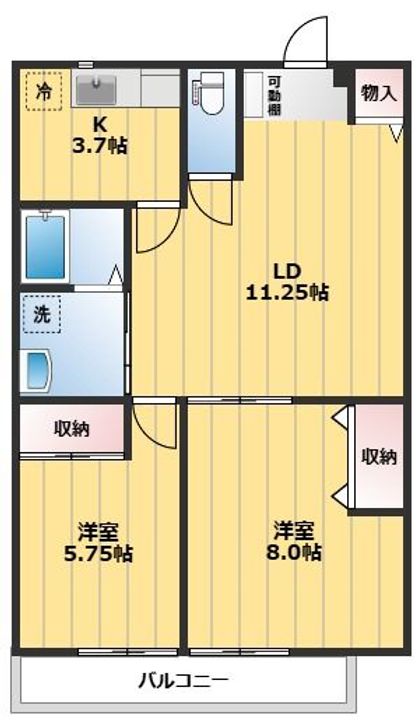 昭和コーポ長瀞の間取り