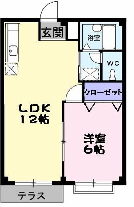 埼玉県吉川市高富1(アパート)の賃貸物件の間取り