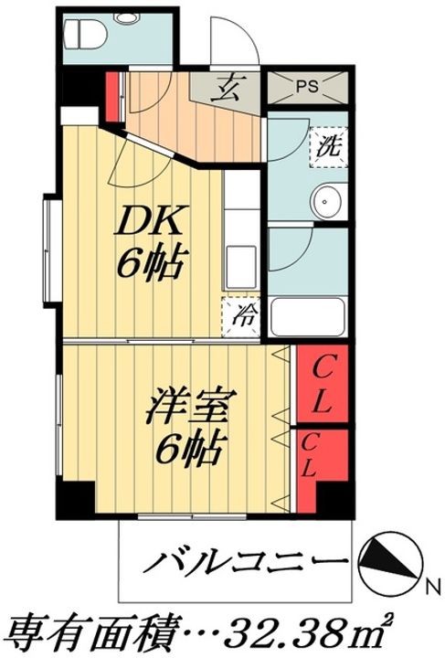東京都江戸川区篠崎町2(マンション)の賃貸物件の間取り
