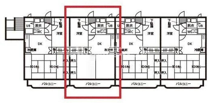 恒吉マンション B棟の間取り