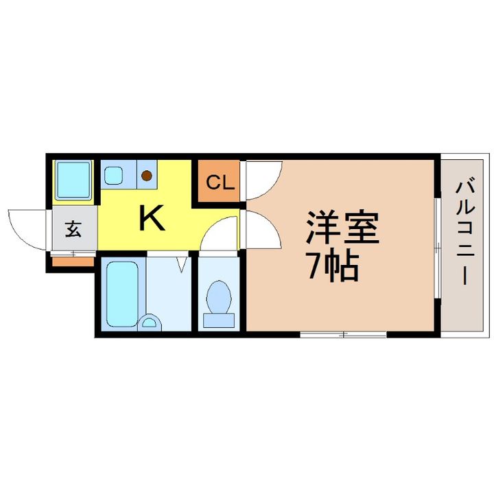 愛知県名古屋市中村区亀島2(マンション)の賃貸物件の間取り