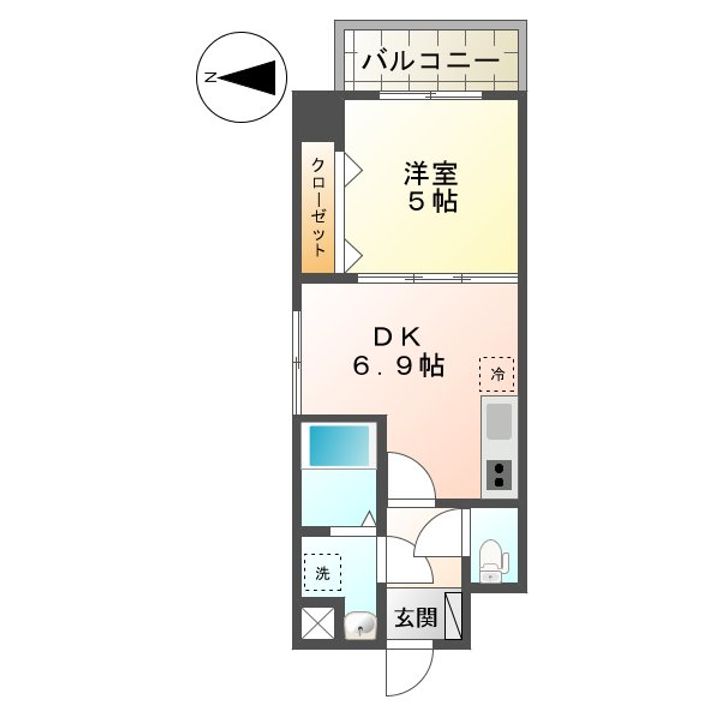 長崎県長崎市竹の久保町(マンション)の賃貸物件の間取り