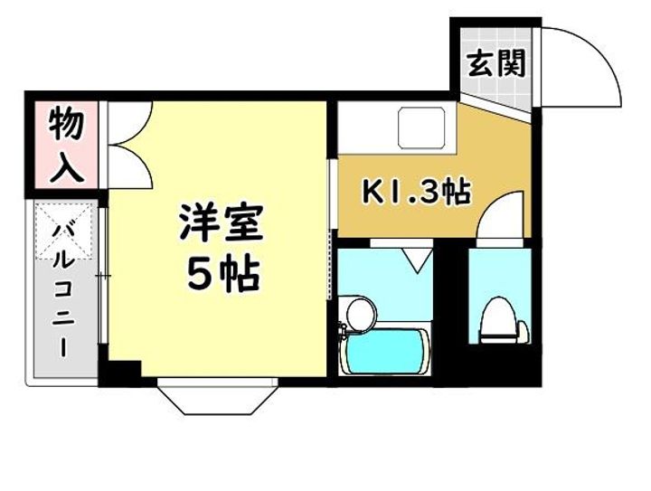 大阪府寝屋川市萱島桜園町(マンション)の賃貸物件の間取り