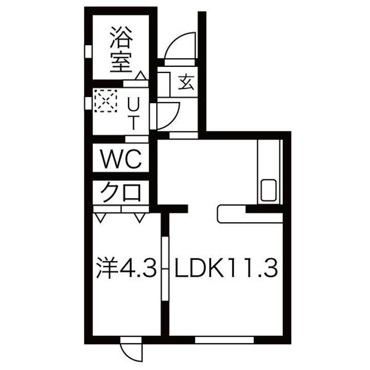 山形県山形市印役町3(アパート)の賃貸物件の間取り