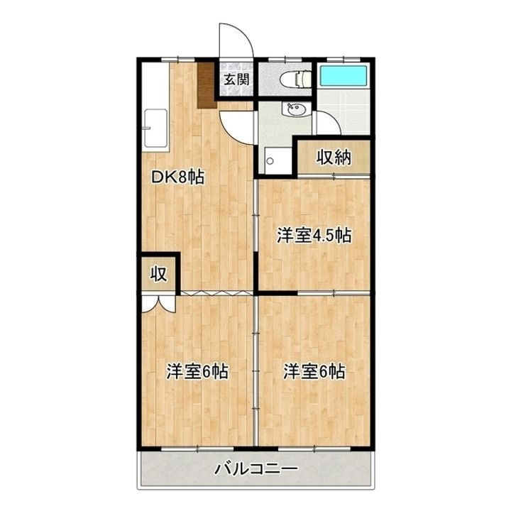 サンハイツ伊勢の間取り