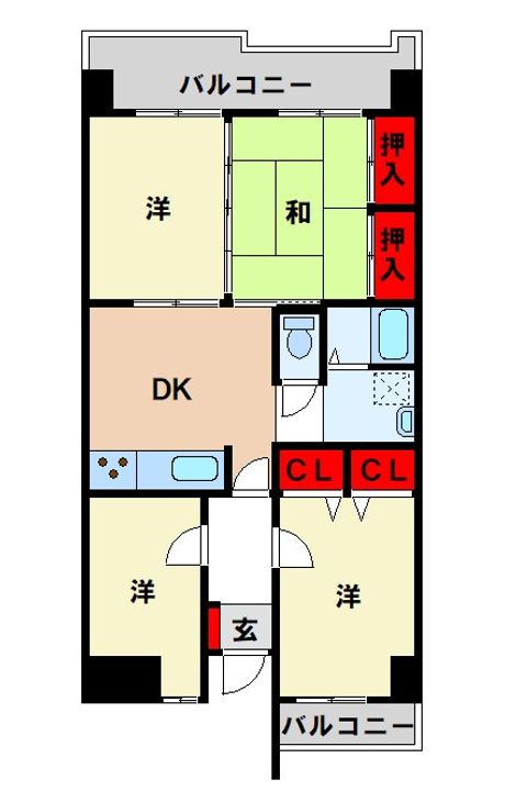 リヴィエール東門司の間取り