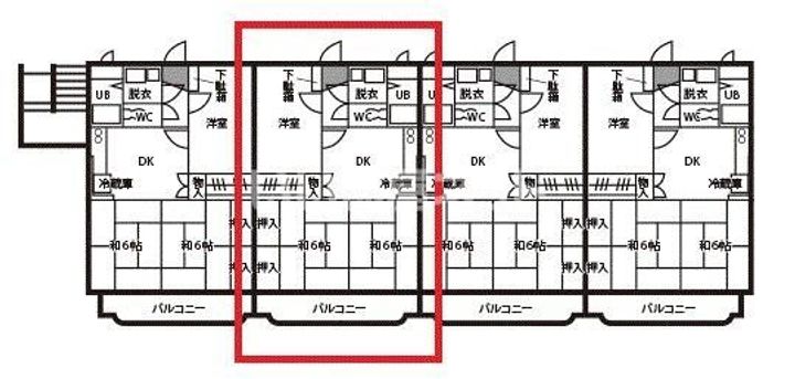 恒吉マンション B棟の間取り