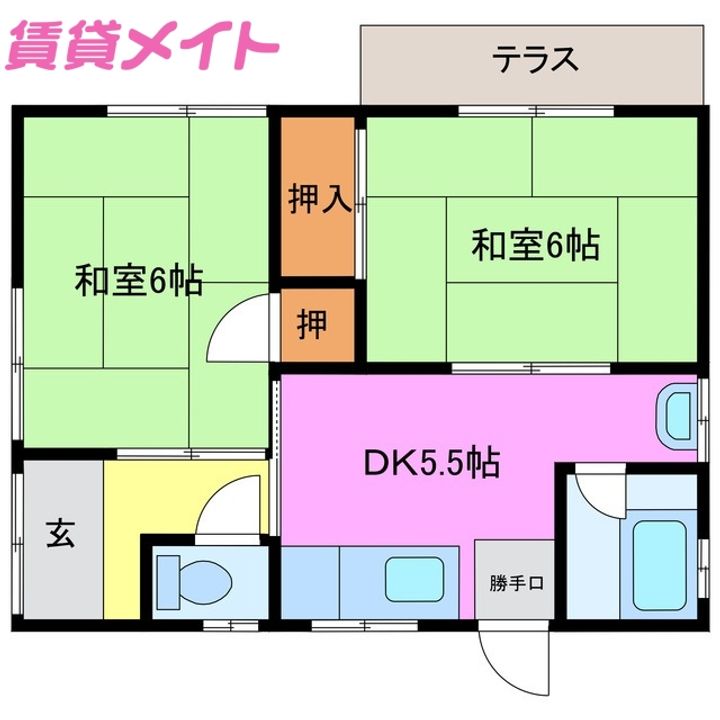 三重県津市久居射場町(一戸建)の賃貸物件の間取り