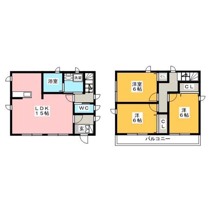 岐阜県大垣市静里町(一戸建)の賃貸物件の間取り