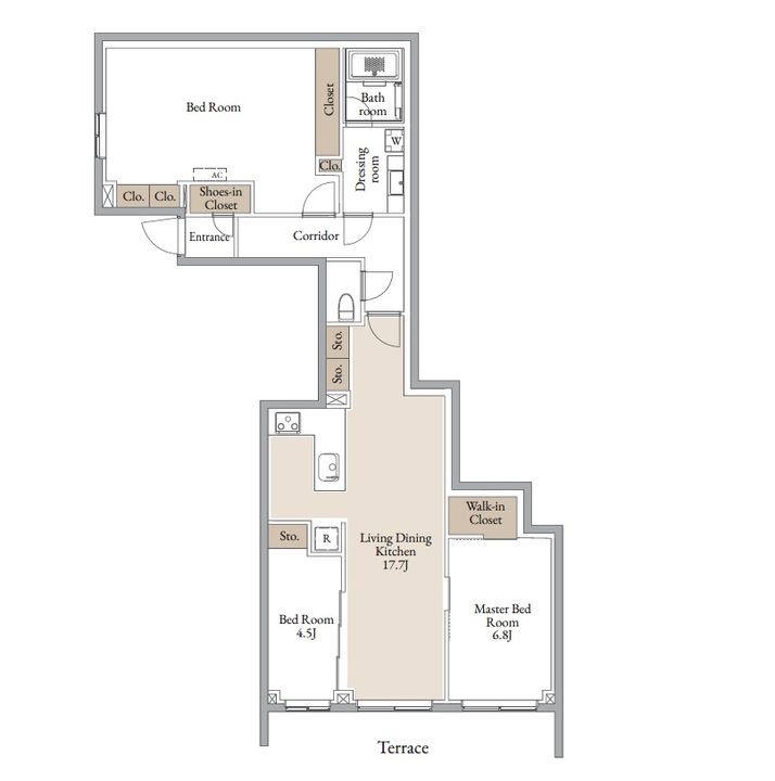 CLARITIA YOKOHAMA TAMMACHIの間取り