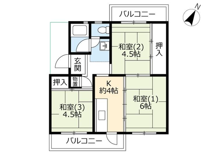 UR落合の間取り