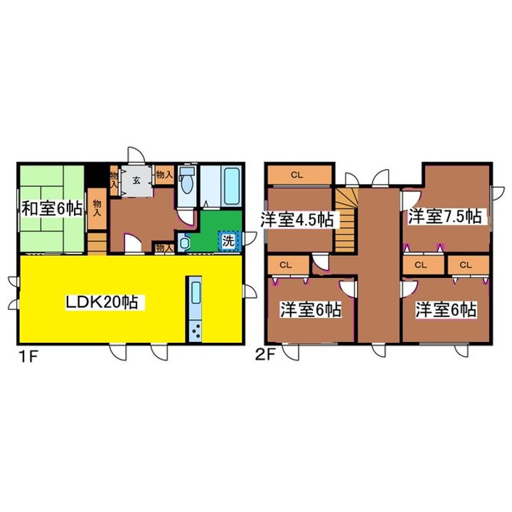 北海道釧路市文苑4(一戸建)の賃貸物件の間取り