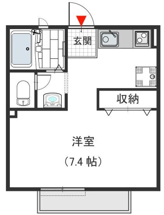 大阪府大阪市平野区瓜破1(アパート)の賃貸物件の間取り