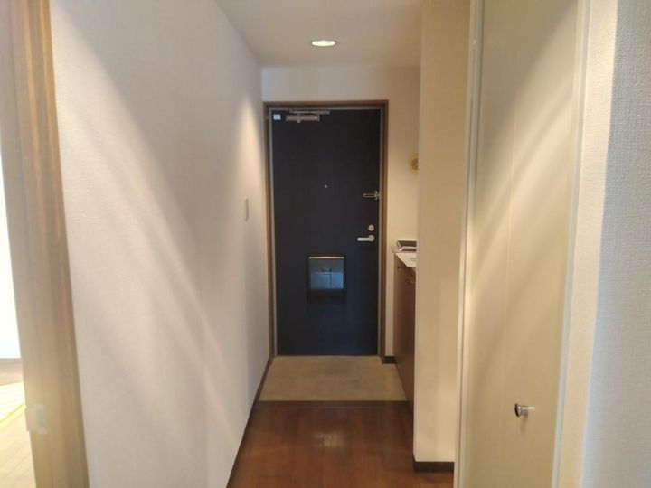 藤新マンションの玄関