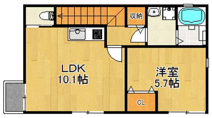 神奈川県横浜市港北区大曽根台(アパート)の賃貸物件の間取り