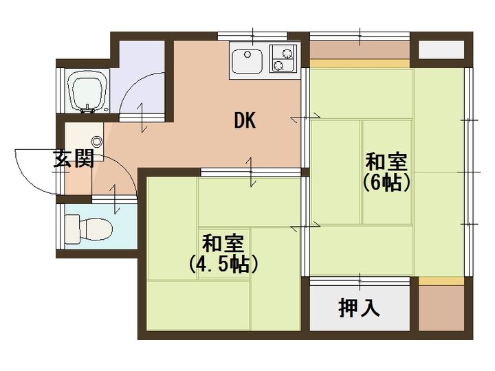大阪府大阪市西成区梅南1(マンション)の賃貸物件の間取り