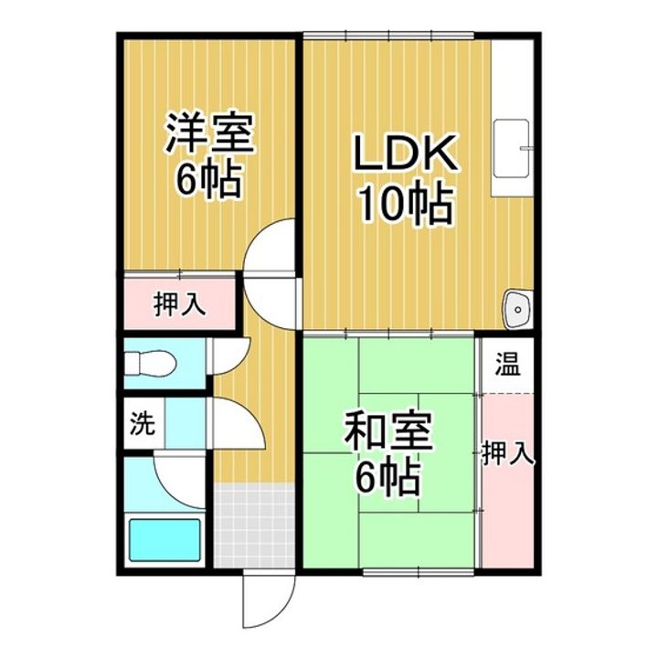酒巻ハイツ2号棟の間取り