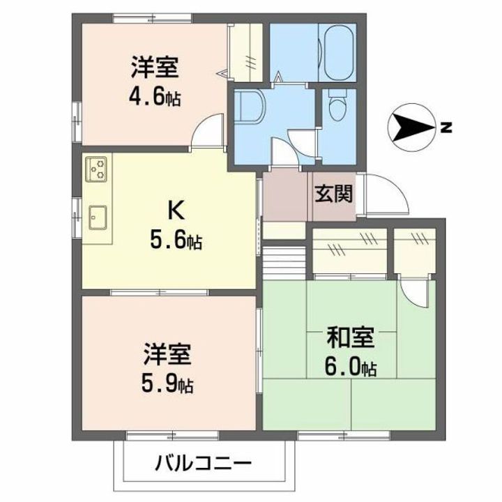 サウスアメニティ Aの間取り