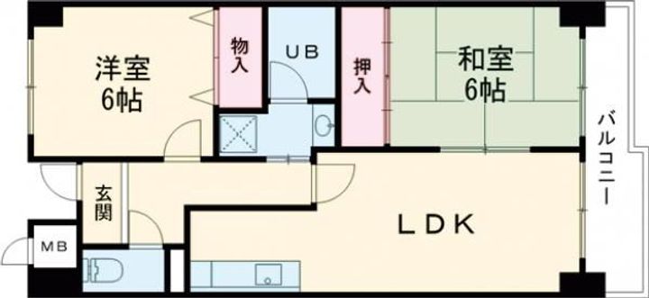 大阪府堺市西区浜寺石津町中1(マンション)の賃貸物件の間取り