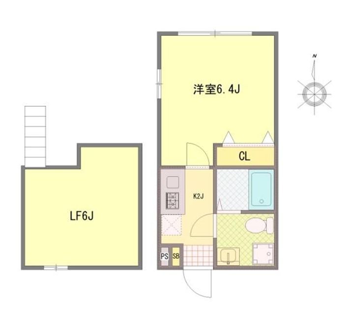 神奈川県座間市入谷東3(アパート)の賃貸物件の間取り