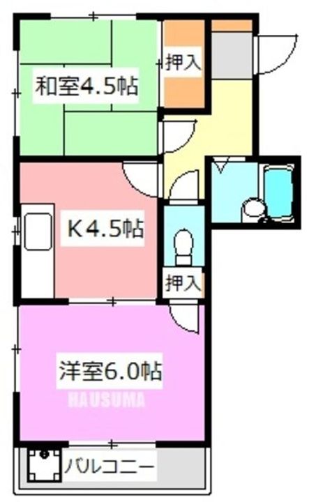 野中ハイツの間取り