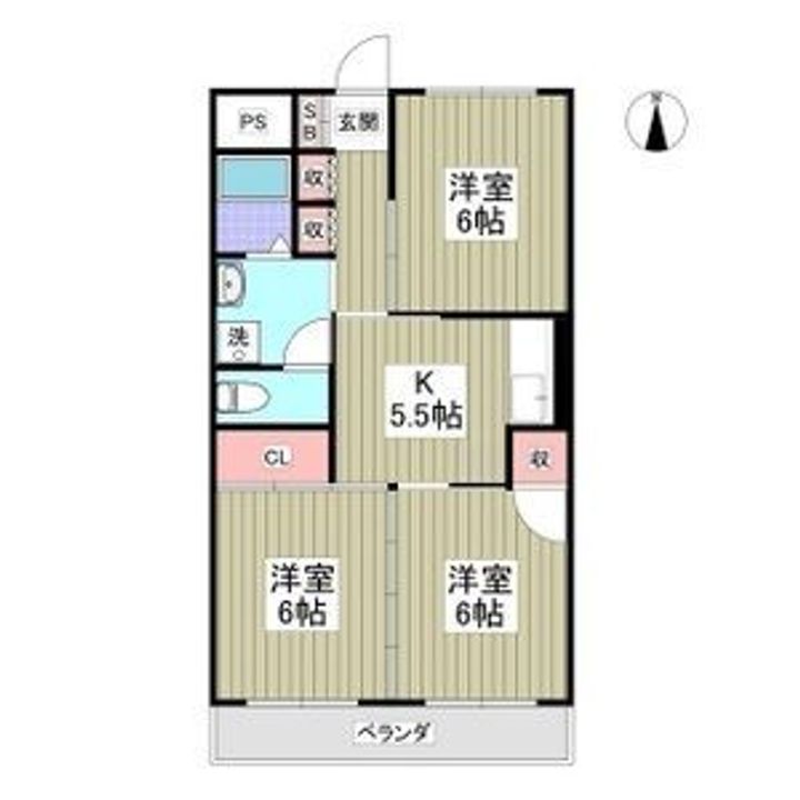 栃木県宇都宮市御幸ケ原町(マンション)の賃貸物件の間取り