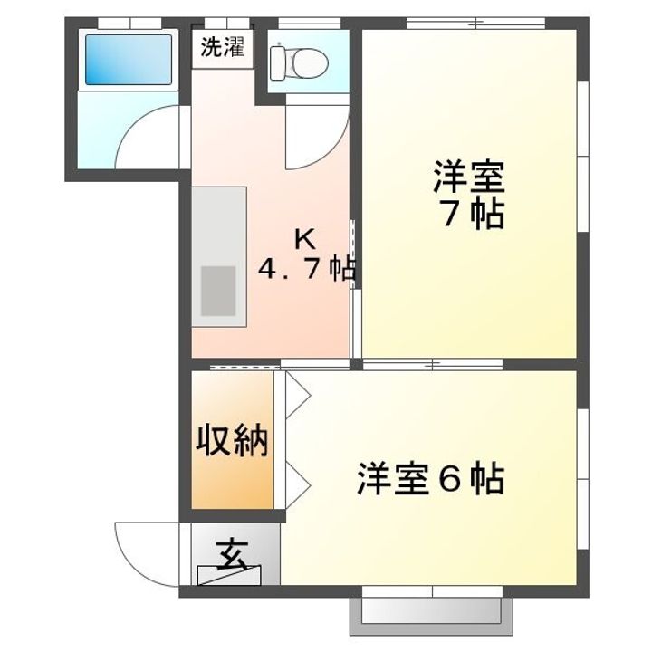 才天ハイツリーベの間取り